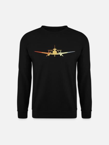 Düsenflugzeug Vintage Look - Unisex Pullover - Schwarz