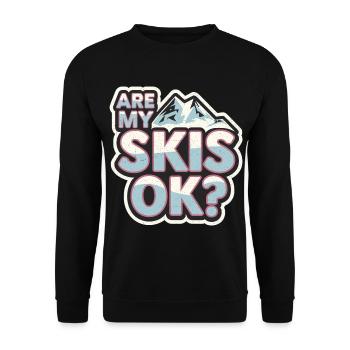 Are My Skis Ok 9 - Unisex Pullover - Schwarz - Vorne - Alina (178cm) & Michal (187cm)