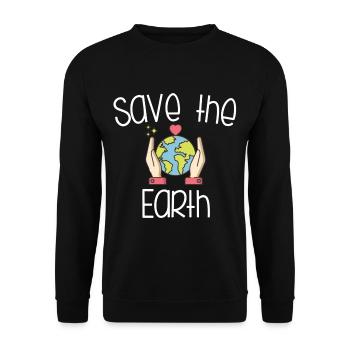 Changement climatique Conservation de la nature Protection de l’environnement - Sweat-shirt Unisexe - noir - Devant - Alina (178cm) & Michal (187cm)