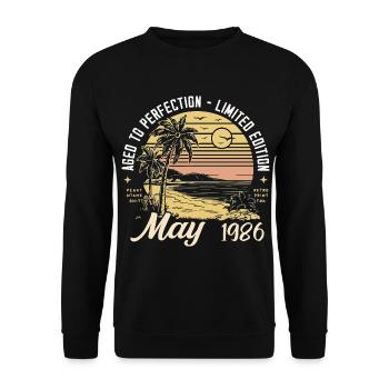 Légendaire depuis mai 1986, mai 1986 - Sweat-shirt Unisexe - noir - Devant - Alina (178cm) & Michal (187cm)