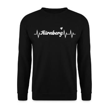 Heartbeat Nuremberg - Unisex Sweatshirt - black - Front - Alina (178cm) & Michal (187cm)