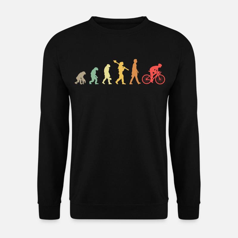 Evolution Cycling Fahrrad Rennrad Entwicklung Retr - Unisex Pullover - Schwarz