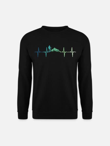 Mountain Heartbeat Hiking - Unisex Sweatshirt - black