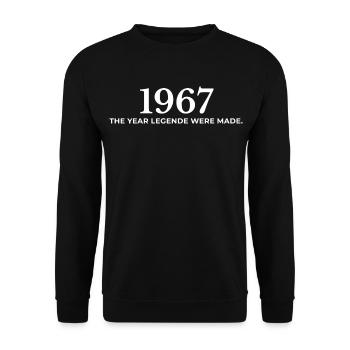 Legendary Vintage 1967 Retro Look 1967 - Unisex Sweatshirt - black - Front - Alina (178cm) & Michal (187cm)