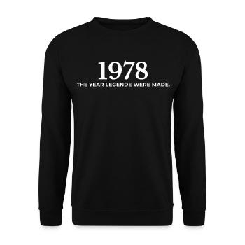 Legendary Vintage 1978 Retro Look 1978 - Unisex Sweatshirt - black - Front - Alina (178cm) & Michal (187cm)