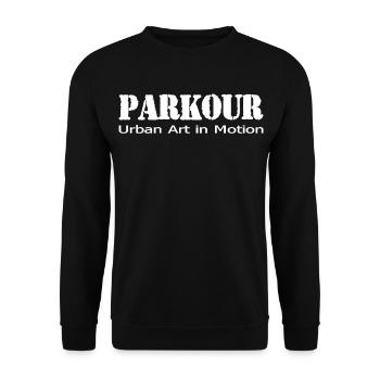 parkour - Unisex Sweatshirt - black - Front - Alina (178cm) & Michal (187cm)