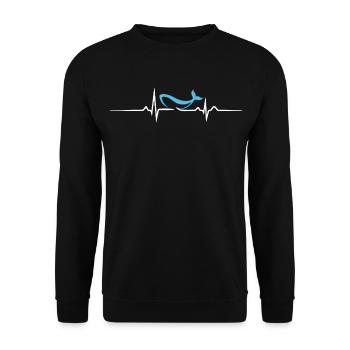 Wale retten - Unisex Pullover - Schwarz - Vorne - Alina (178cm) & Michal (187cm)