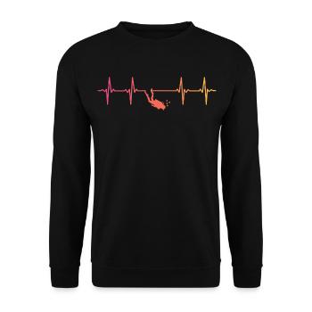 Plongée Sunset battement de coeur plongée  - Sweat-shirt Unisexe - noir - Devant - Alina (178cm) & Michal (187cm)