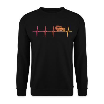 Off Road Sunset 4x4 Offroad Off-Road Vehicle - Unisex Sweatshirt - black - Front - Alina (178cm) & Michal (187cm)