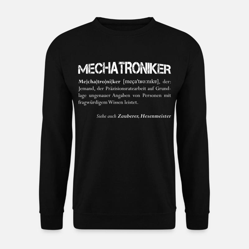 Mechatroniker, auch Zauberer genannt Geschenk - Unisex Pullover - Schwarz