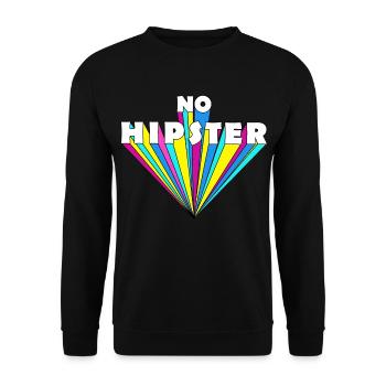Hipster Typografie Bunt Geschenk - Unisex Pullover - Schwarz - Vorne - Alina (178cm) & Michal (187cm)