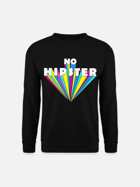 Hipster Typografie Bunt Geschenk - Unisex Pullover - Schwarz