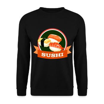 Sushi - Unisex Sweatshirt - black - Front - Alina (178cm) & Michal (187cm)