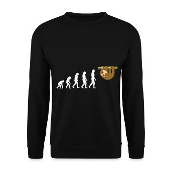 Evolution Paresse Paresse Animal Amour Amour Doux Amour - Sweat-shirt Unisexe - noir - Devant - Alina (178cm) & Michal (187cm)