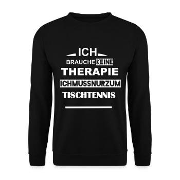 Table Tennis Ping Pong Ball Gift Tennis - Unisex Sweatshirt - black - Front - Alina (178cm) & Michal (187cm)