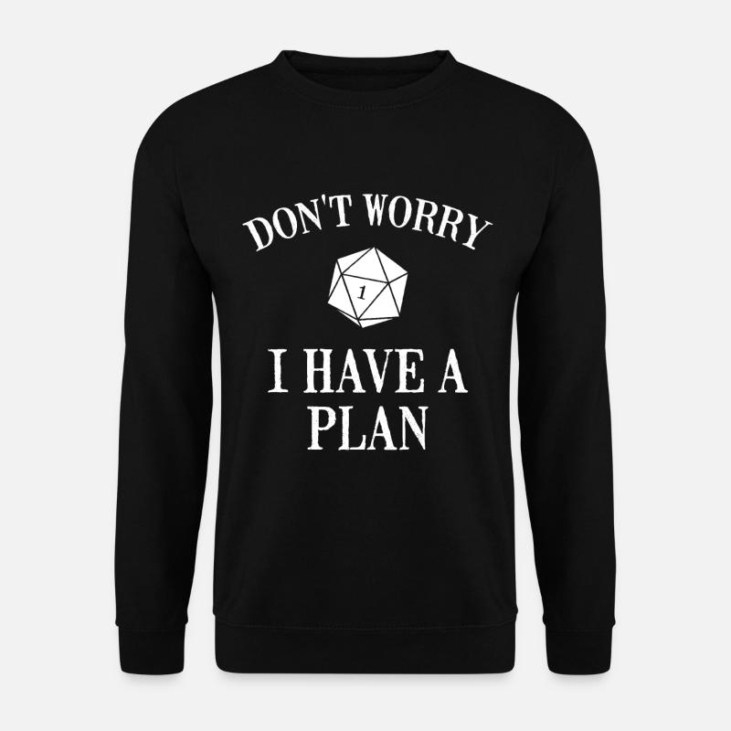 D20 Dice Tabletop RPG Rollenspiel Gamer Nerd Geschenk - Unisex Pullover - Schwarz