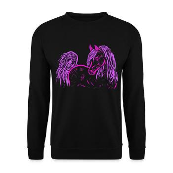 Araber Pink - Unisex Pullover - Schwarz - Vorne - Alina (178cm) & Michal (187cm)