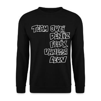 Die Wilden Kerle Team Namen Weiß - Unisex Pullover - Schwarz - Vorne - Alina (178cm) & Michal (187cm)