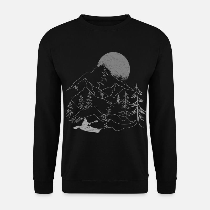 Kajak Geschenk Kanu Paddeln Kanusport Kajakfahrer - Unisex Pullover - Schwarz