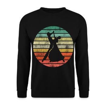 Dance couple dancers tournament dance retro dance waltz - Unisex Sweatshirt - black - Front - Alina (178cm) & Michal (187cm)