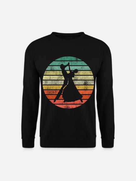 Tanzpaar Tänzer Tuniertanz Retro Tanz Walzer - Unisex Pullover - Schwarz