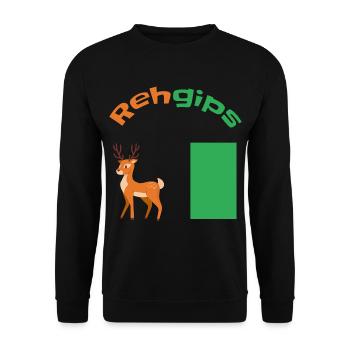Baustelle Handwerker Bauarbeiter Gipser Reh Gips - Unisex Pullover - Schwarz - Vorne - Alina (178cm) & Michal (187cm)