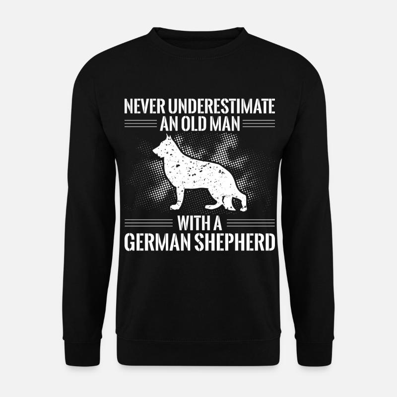 GERMAN SHEPHERD | OLD MAN - Unisex Sweatshirt - black