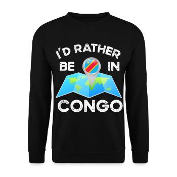 Congo - Unisex Sweatshirt - black - Front - Alina (178cm) & Michal (187cm)