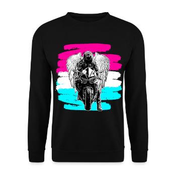 Motorcycle motorcycles motorcyclist biker lifestyle - Unisex Sweatshirt - black - Front - Alina (178cm) & Michal (187cm)