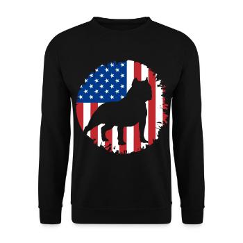 American Bully Pitbull Bulldog Gift - Unisex Sweatshirt - black - Front - Alina (178cm) & Michal (187cm)