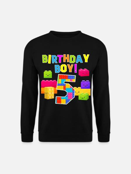 Geburtstagsjunge 5 Ziegelsteine 5. Geburtstag - Unisex Pullover - Schwarz