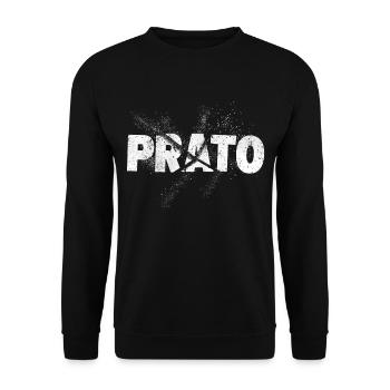 Prato Italie City Font Grunge Skyline - Sweat-shirt Unisexe - noir - Devant - Alina (178cm) & Michal (187cm)