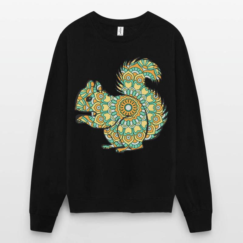 Mandala Squirrel Geometric Pattern Art Unisex Sweatshirt