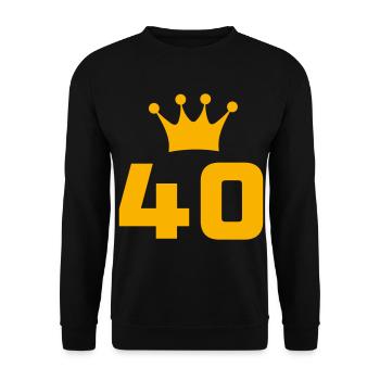 40 ans 40e anniversaire Cadeau d’anniversaire - Sweat-shirt Unisexe - noir - Devant - Alina (178cm) & Michal (187cm)