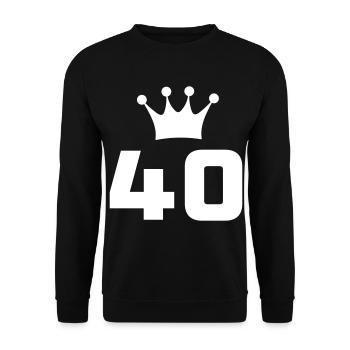 40 ans 40e anniversaire Cadeau d’anniversaire - Sweat-shirt Unisexe - noir - Devant - Alina (178cm) & Michal (187cm)