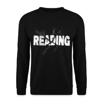 Lecture Angleterre UK City Font Grunge Skyline - Sweat-shirt Unisexe - noir - Devant - Alina (178cm) & Michal (187cm)