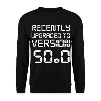 50th birthday. - Unisex Sweatshirt - black - Front - Alina (178cm) & Michal (187cm)