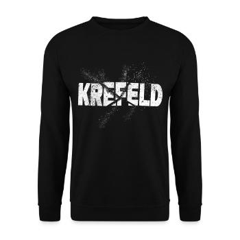 Krefeld Allemagne Ville Police Grunge Splash - Sweat-shirt Unisexe - noir - Devant - Alina (178cm) & Michal (187cm)