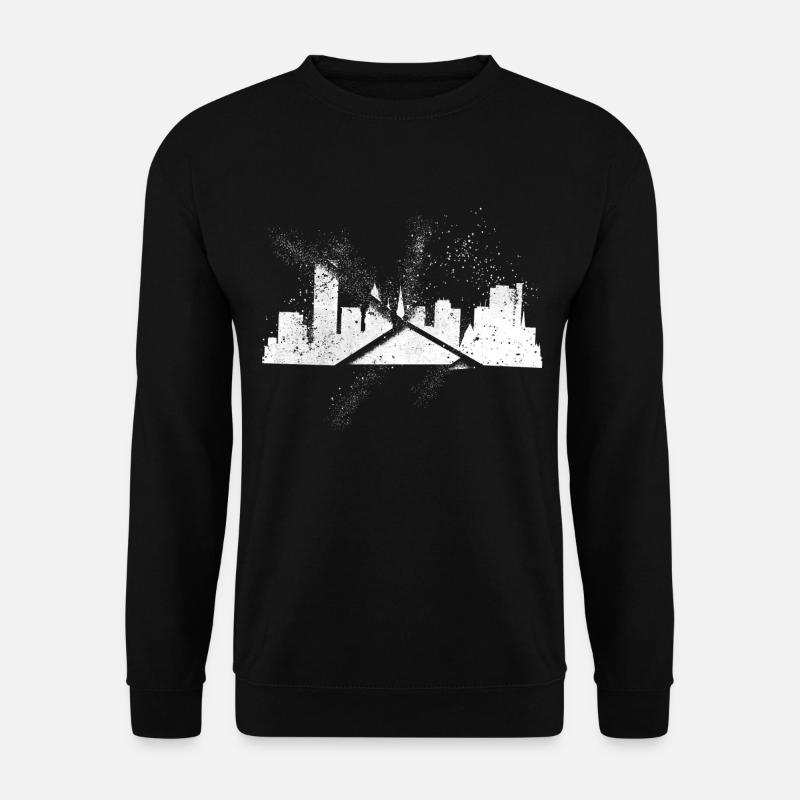 Bonn Deutschland Stadt Skyline Grunge Splash - Unisex Pullover - Schwarz