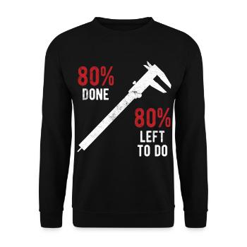 Maschinen-Bediener Maschinenführer Machinist - Unisex Pullover - Schwarz - Vorne - Alina (178cm) & Michal (187cm)