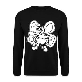 Table Tennis Bee Ping-Pong Outfit Bees - Sweat-shirt Unisexe - noir - Devant - Alina (178cm) & Michal (187cm)