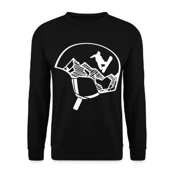Montagne - Snowboard - (25) - Sweat-shirt Unisexe - noir - Devant - Alina (178cm) & Michal (187cm)