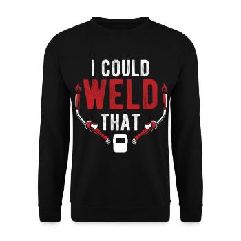 Schweißen Für Schweißer - Unisex Pullover - Schwarz - Vorne - Alina (178cm) & Michal (187cm)