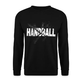 Handball Splash Grunge Handball Player Handball Player - Sweat-shirt Unisexe - noir - Devant - Alina (178cm) & Michal (187cm)