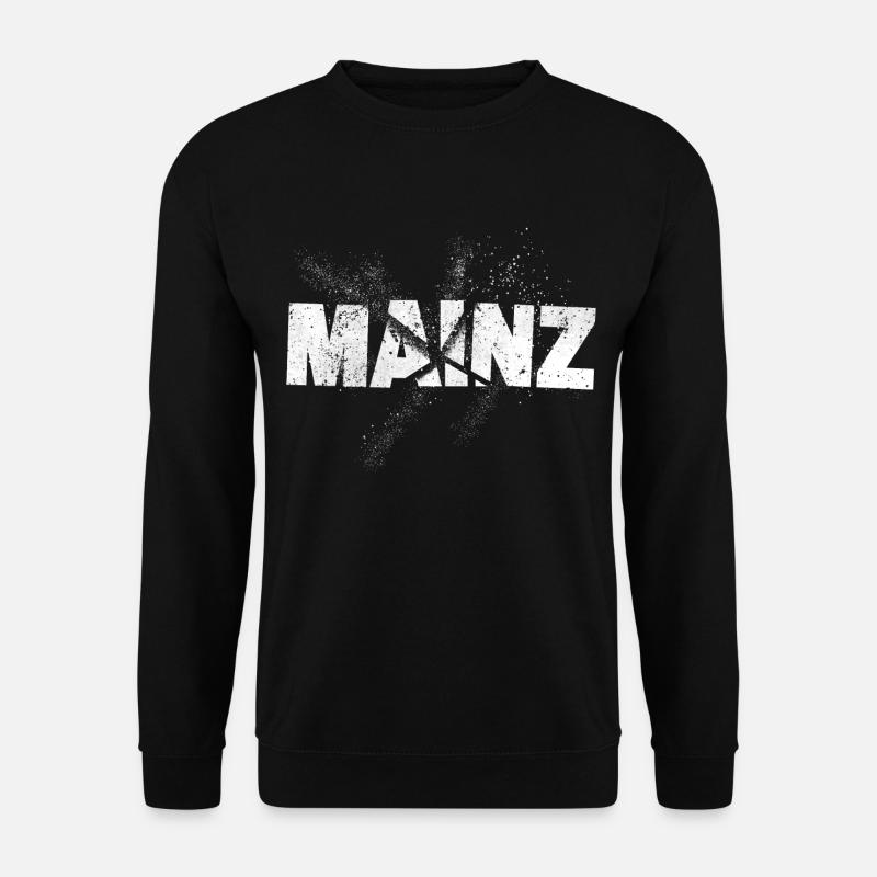 Mainz Deutschland Stadt Schrift Grunge Splash - Unisex Pullover - Schwarz