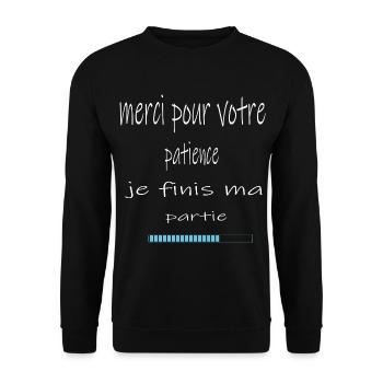 Cadeau Jeux Vidéos Geekette - Sweat-shirt Unisexe - noir - Devant - Alina (178cm) & Michal (187cm)
