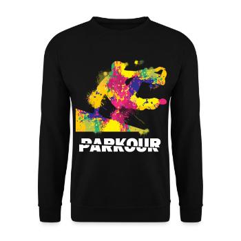 parkour - Sweat-shirt Unisexe - noir - Devant - Alina (178cm) & Michal (187cm)