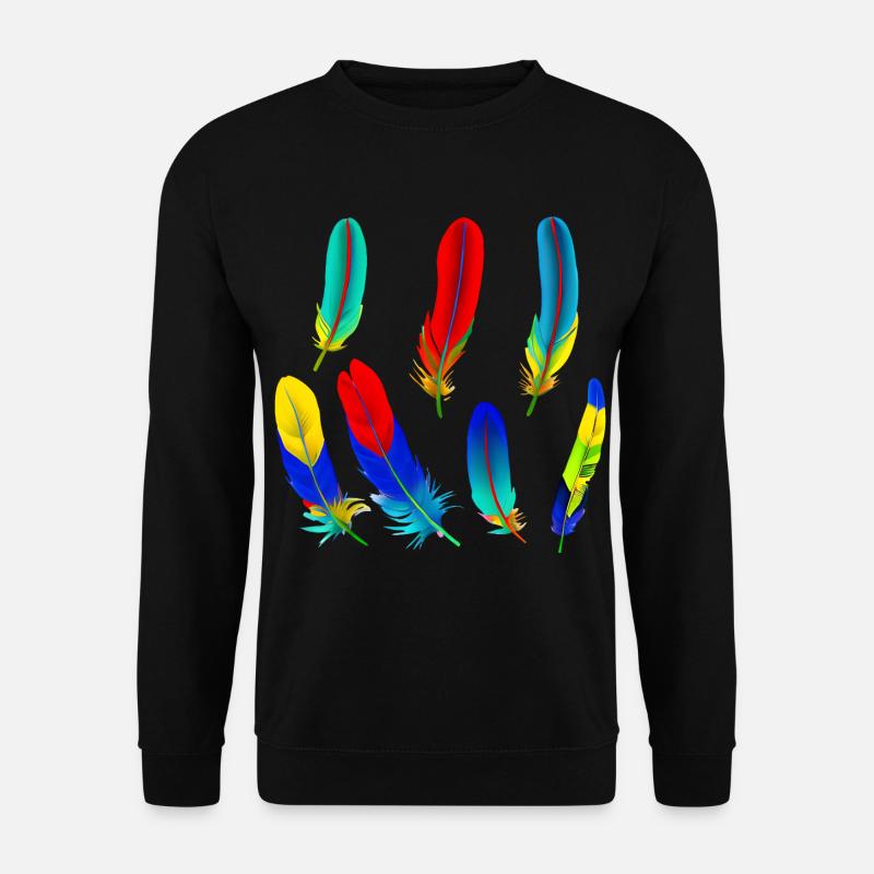 Papagei Federn - Unisex Pullover - Schwarz