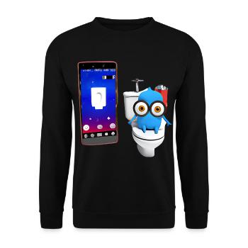 Drops of water on the toilet - Unisex Sweatshirt - black - Front - Alina (178cm) & Michal (187cm)
