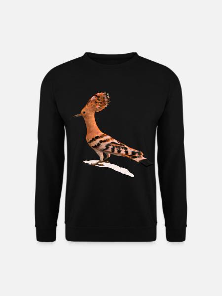 Hoopoe Bird Illustration - Unisex Sweatshirt - black